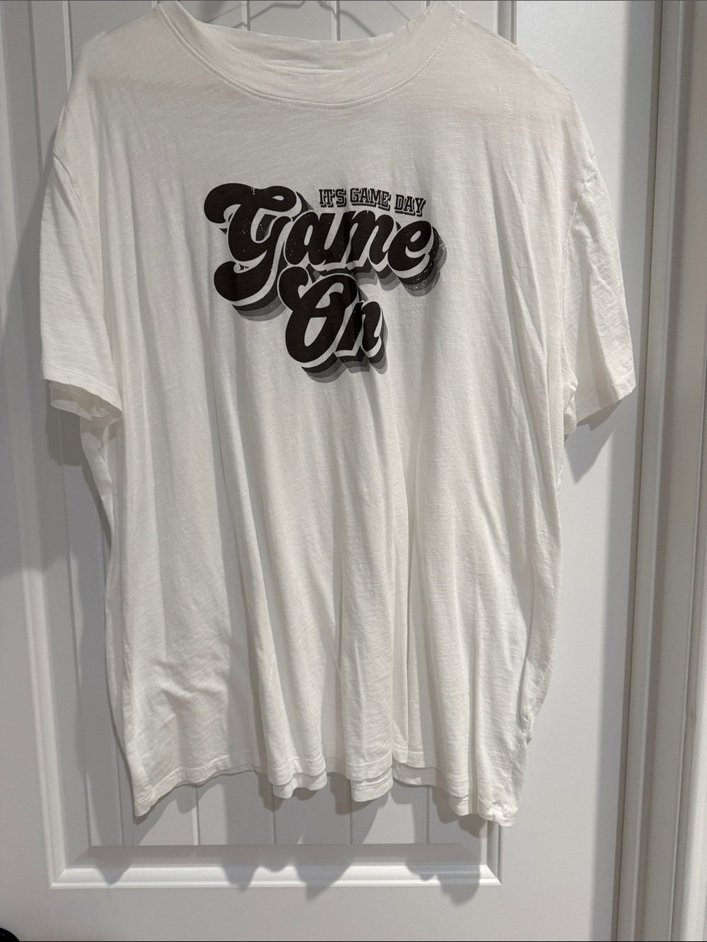 Maurices White T-Shirt with Black 'Game On' Graphic